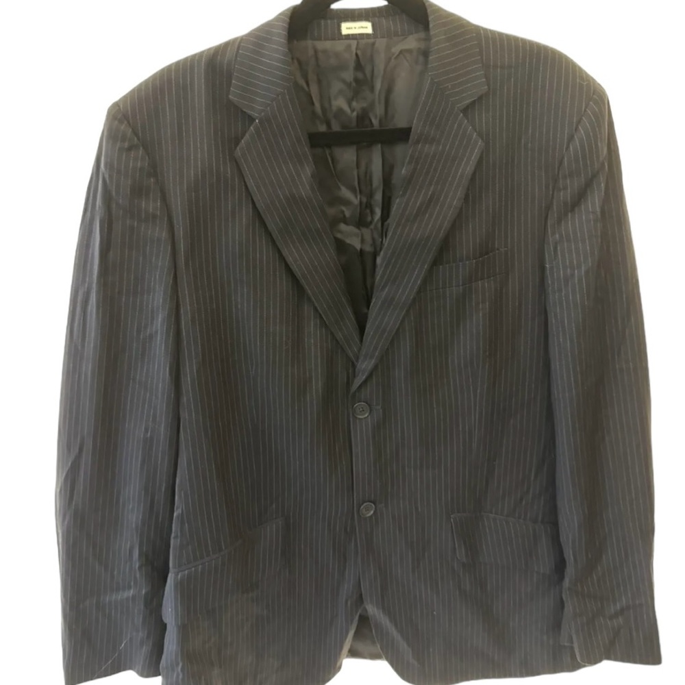 Calvin‎ Klein Men's Suit Jacket Size Medium Black With Stripes